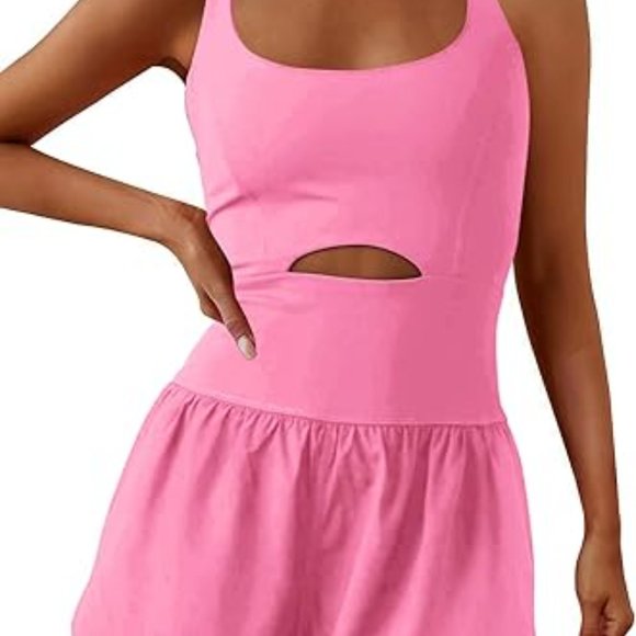 Pants - Womens Running Onesie Workout Rompers One Piece Outfits Exercise Jumpsuits Gym